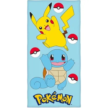 Osuška Pokémon Pikachu a Squirtle (75 x 150 cm)