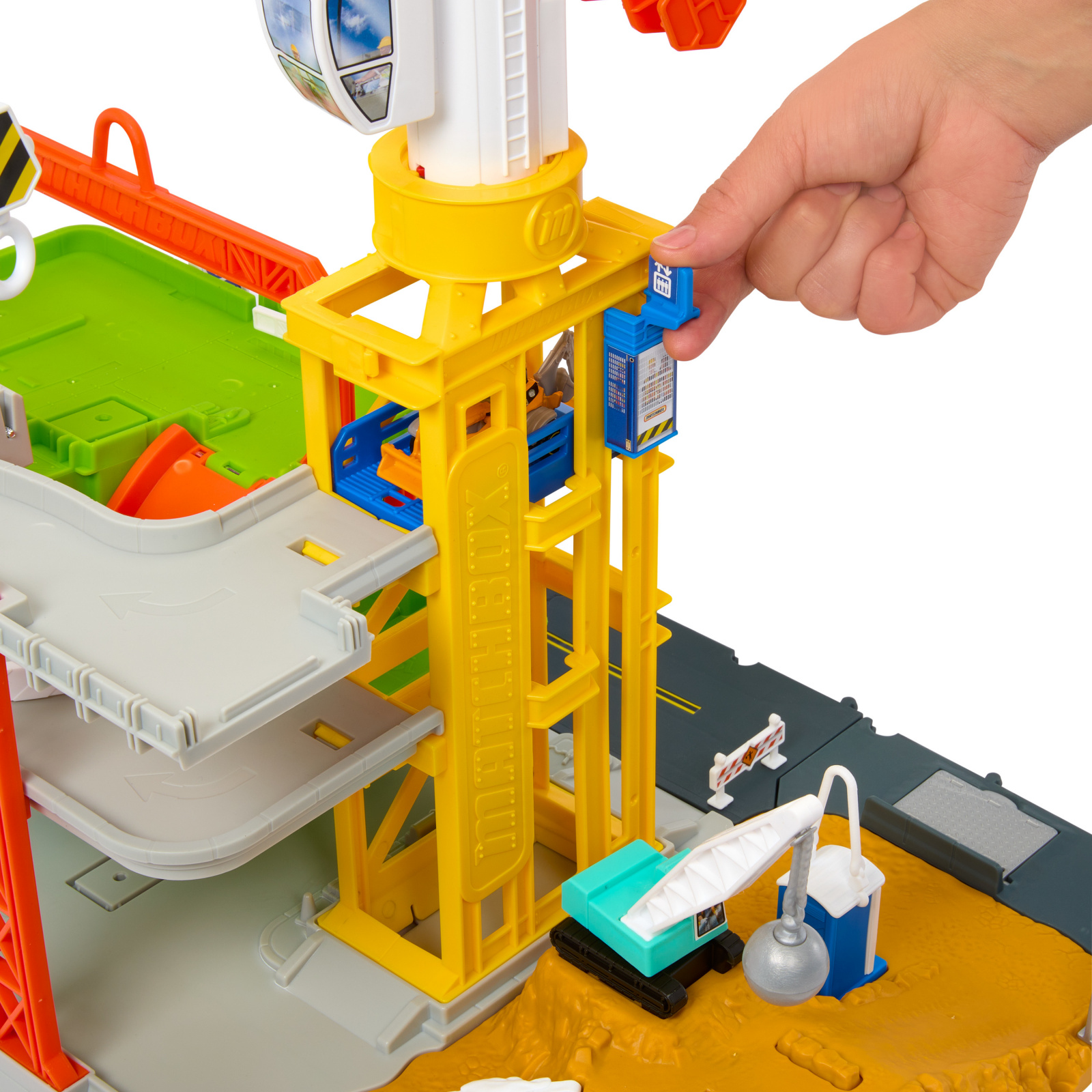 foto Garáž Mattel Matchbox Epic Construction Yard Action Drivers staveniště