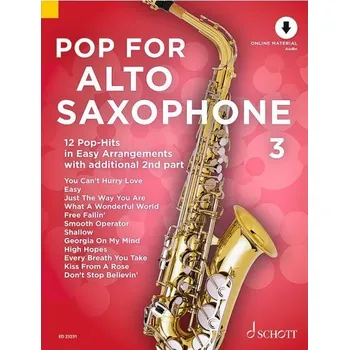 Pop For Alto Saxophone Band 3 - 12 pop-hit ve snadn prav pro altov saxofon 1387238