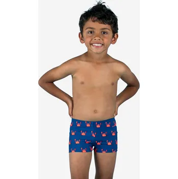 Kojenecké oblečení DECATHLON Dětské boxerkové plavky pro nejmenší s potiskem krabů 61–69cm,6M MODRÁ|RŮŽOVÁ|ČERVENÁ