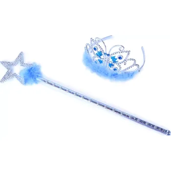 Korunka princezna s hůlkou modrá