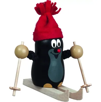 Hračka Detoa Krtek na lyžích – dřevěná figurka 10 cm