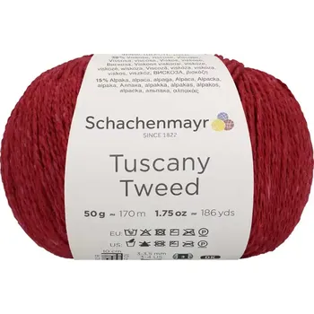 Příze Schachenmayr Tuscany Tweed 36 Červená (Přírodní směsová příze Tuscany Tweed Dahlie)