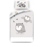 HALANTEX Dětské povlečení do postýlky SOVIČKY, 100/135+40/60, BBH-0217SBL