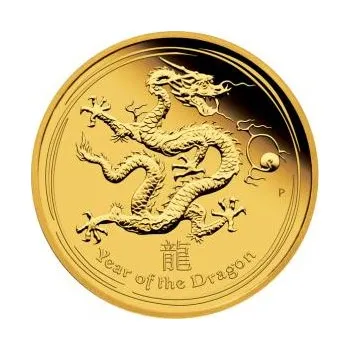 1 unce zlatá mince Austrálie Lunar II drak 2012 - leštěná deska