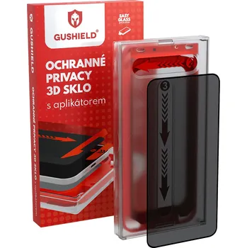 Gushield Ochranné privacy 3D sklo s aplikátorem iPhone 15 Plus/16 Plus GUGP014 (zatmavující)