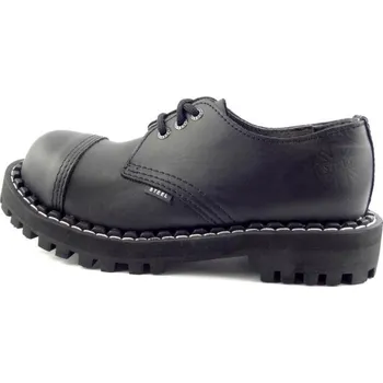 Dámské polobotky Steel boty 3 dírky 101/102/O/CRAZY černá, velikost 44