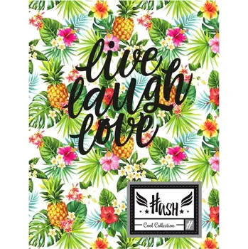 Sešit Sešit A5 HASH Pineapple, HS-29, 60 listů, čtverečkovaný (5x5mm), 565