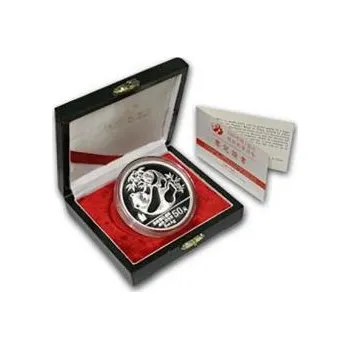 5 uncí stříbrná mince China Panda 1988 proof