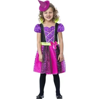 Smiffys Kostým dětský Čarodějka s puntíky 5- 6 let (110-116)