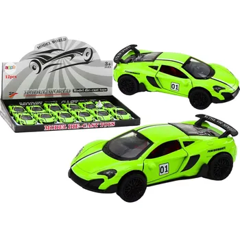 autíčko Autíčko Sportovní Model 1:32 Frikční Pohon Kovové Zelené