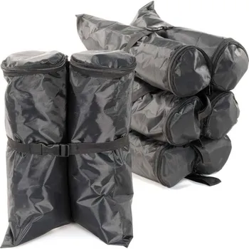Příslušenství pro zahradní stavbu 4x zátěž pro párty stany látková pro naplnění pískem, černá