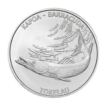 1 unce stříbrná mince Tokelau Barracuda 2017