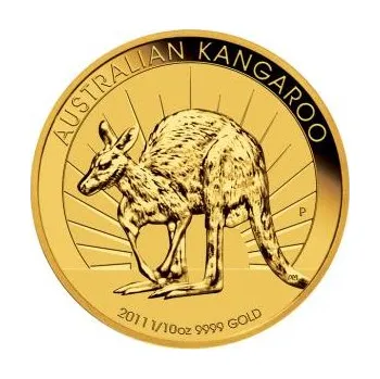 1/10 uncí zlatá mince Austrálie klokan 2011