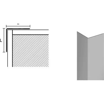 Podlahová lišta Acara Lišta k ochraně rohu, PVC šedá, 2,9 m Rozměr lišty: 20x20 mm