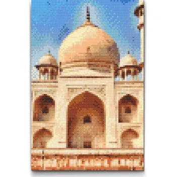 Diamantové malování Diamantové malování - Taj Mahal z blízka Velikost: 20x30cm, Rámování: Pouze srolované plátno, Diamanty: Čtvercové