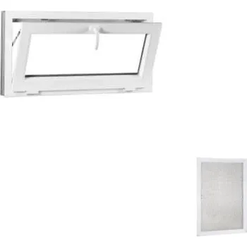 Okno Sada plastové okno 80x50 sklopné, bíle + hliníková síť proti hmyzu