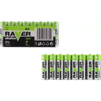 Článková baterie Raver Alkaline AA 8ks B79218