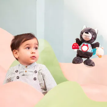 plyšák Lilliputiens Cestovní hračka s aktivitami vlk Ludvík