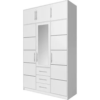 Šatní skříň ArtStol Šatní skříň BALI D3 s nástavcem | bílá 147 cm