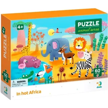 Puzzle dodo puzzle zvířata: vedro v africe, 60 dílků