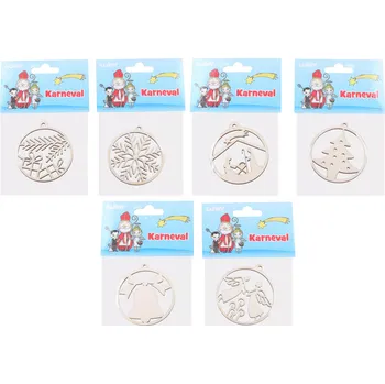 Vánoční ozdoba Wiky Dřevěná ozdoba 63 mm, mix