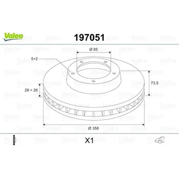 Brzdový kotouč Brzdový kotouč VALEO (197051)