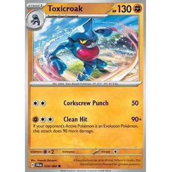 Karetní hra Pokémon SFA 024/064 Toxicroak - Shrouded Fable Stav: Near Mint, Verze: REVERSE HOLO