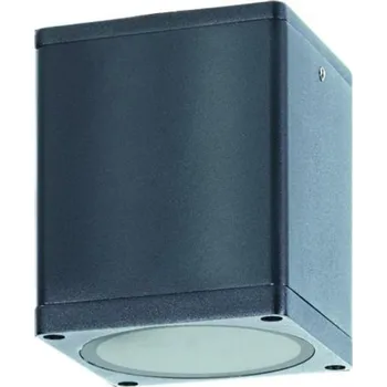 Venkovní osvětlení ACA Lighting GU10 venkovní hranaté stropní svítidlo 230V tmavě šedá IP65 GU10 MAX.35W LG2401GU10G