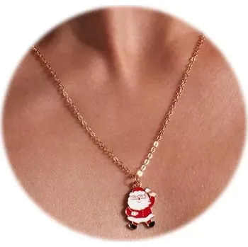 Vánoční dekorace Vánoční řetízek - Vánoční Santa - smalt (do vyprodání zásob)