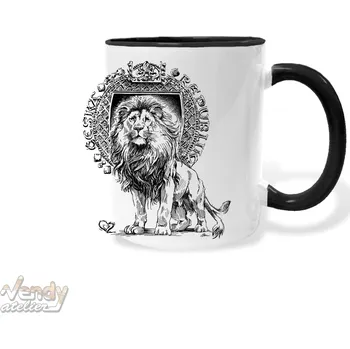 Hrnek - Český lev ve znaku Barva: Černá