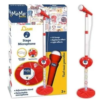 Hudební nástroj pro děti Mikrofon sceniczny czerwony ze statywem
