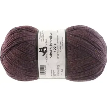 Příze Schoppel Wolle Admiral Tweed bunt 1873 Pflaume (Ponožková příze Admiral Tweed bunt 1873 Pflaume)