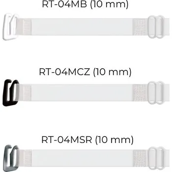 Vložka do podprsenky Silikonová ramínka Julimex 10mm RT 04 průhledný bílý klip 10 mm