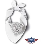 Stars and Stripes Bavlněný šátek - bandana (bílá 04)