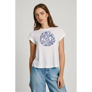 Pepe Jeans Dámské tričko ELVIA Barva: bílá, Velikost: L