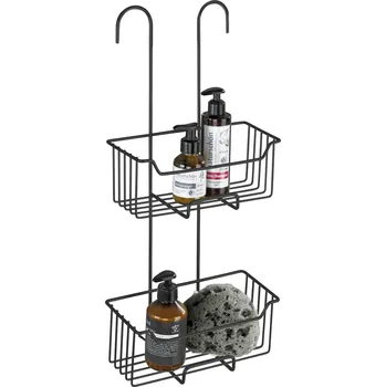 Koupelnový nábytek Wenko Koupelnový košík MILO, pro montáž na vanovou baterii, černý