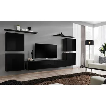 Obývací stěna Obývací stěna Switch IV černá/černý lesk