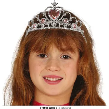 Karnevalový doplněk Guirca Fiestas Španělsko Diadém pro princezny stříbrný