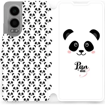 Pouzdro na mobilní telefon Flipové pouzdro Mobiwear - OnePlus Nord CE 4 Lite 5G - M030P Panda Amálka (Knížkové flip pouzdro, obal, kryt na mobil OnePlus Nord CE 4 Lite 5G - M030P Panda Amálka, materiál Umělá kůže + TPU - ochrana 360°, stojánek, silikonová vanička, magnetické zavírá