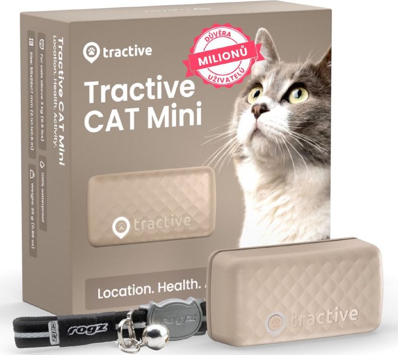 Tractive GPS CAT Mini, béžová