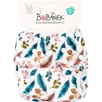 Kojenecké plavky Bobánek Rostoucí plavky pro miminka velké - Bílá pírka