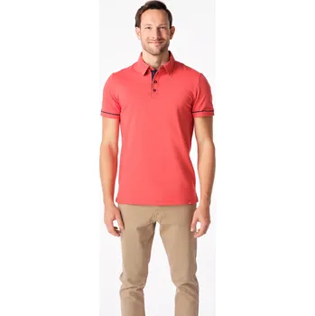 Pánské tričko CityZen - ANTONY Pánská polokošile cihlová/navy 3XL