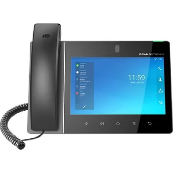 Stolní telefon Grandstream GXV3480, IP video-telefon s Androidem 11, 16 linek, 16 SIP účtů, 2MPx CMOS kamera, Wi-Fi, 8" LCD