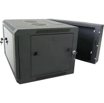 XtendLan 19" dvoudílný nástěnný rozvaděč 15U 600x550, nosnost 60 kg, skleněné dveře, svařovaný,černý