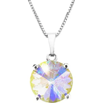 Náhrdelník Náhrdelník Rivoli se Swarovski Elements kolečko AB 12 mm