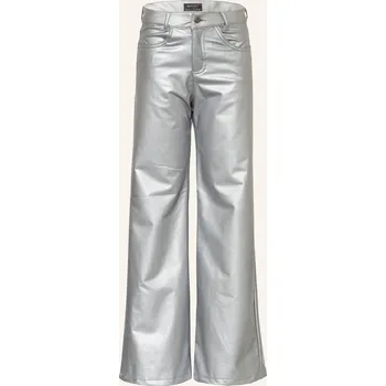 Blue Effect Dívčí Kalhoty V Koženém Vzhledu, stříbrná, 176