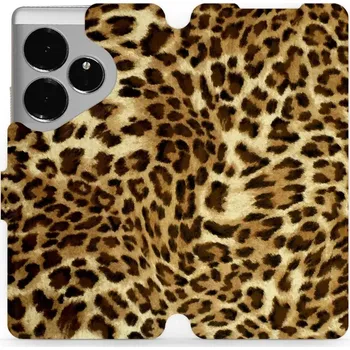 Pouzdro na mobilní telefon Flipové pouzdro Mobiwear - Realme GT 6 5G - VA33P Leopardí vzor (Knížkové flip pouzdro, obal, kryt na mobil Realme GT 6 5G - VA33P Leopardí vzor, materiál Umělá kůže + TPU - ochrana 360°, stojánek, silikonová vanička, magnetické zavírání)
