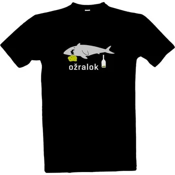 Tričko s potiskem ožralok šedý pánské