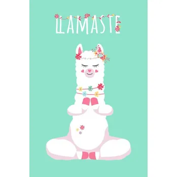 Plakát Plakát, Obraz - cute cartoon lama alpaca in youga, Anna Morozova